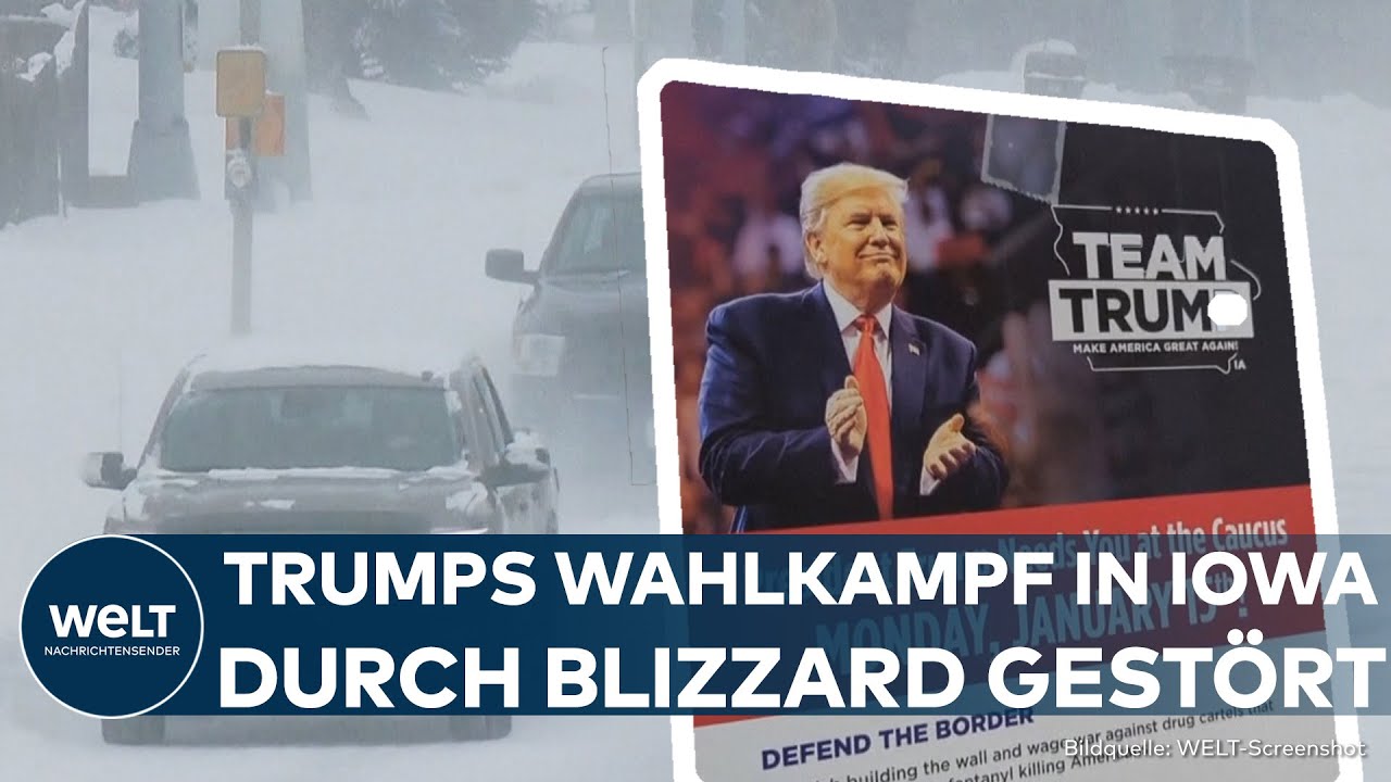 SCHNEESTURM IM NORDEN DER USA: Wahlkampfpläne der Republikaner in Iowa gestört | Blizzard-Warnung
