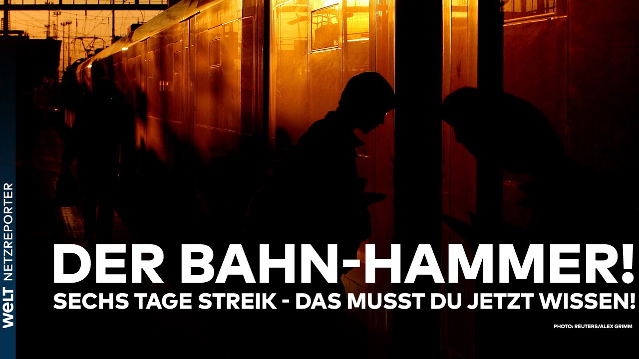 DEUTSCHLAND: Hammer bei der Deutschen Bahn! GDL streikt sechs Tage lang! Das musst du jetzt wissen