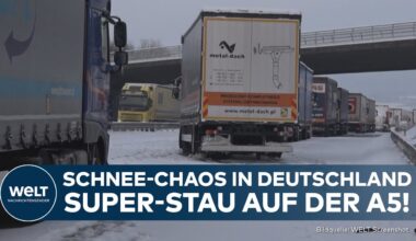 WINTER-WUCHT: Super-Stau auf der A5! Schnee und Glatteis sorgen für Chaos in Deutschland