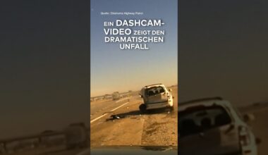 CRASH VOR DASHCAM: Horror-Unfall auf Highway – Polizist wird zu Boden geschleudert | WELT #shorts