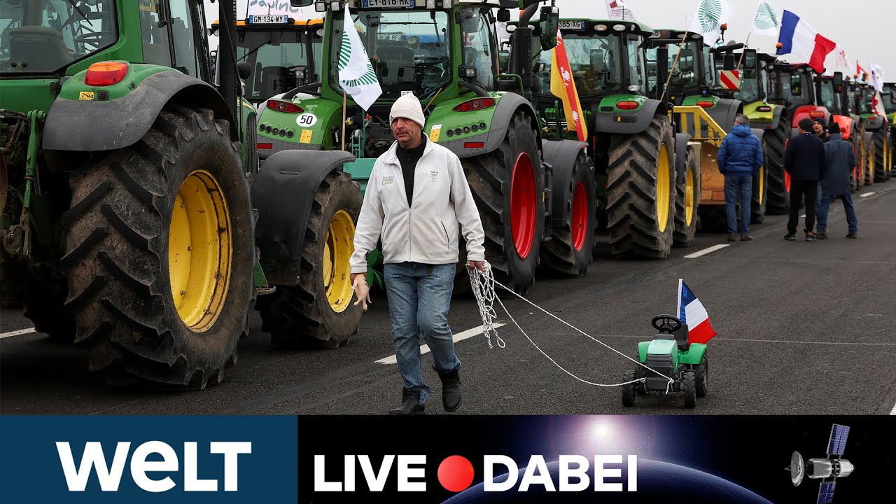 BITTERBÖSE BAUERN: Blockaden - Landwirte erhöhen Druck auf Regierung | WELT Live dabei