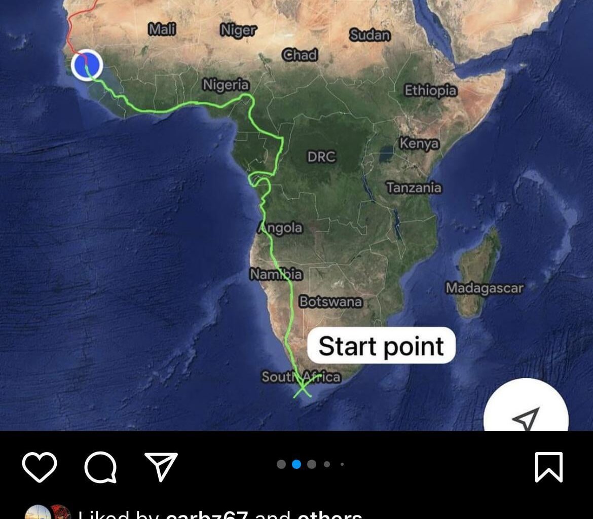 *UPDATE* Russ Cook is on day 271 of running the length of Africa, averaging 50km a day,currently in the country of Guinea