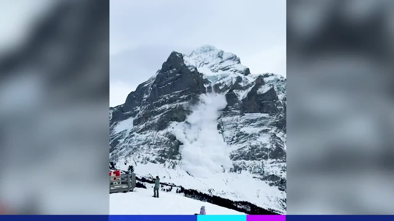 Today's avalanche at Wetterhorn in Grindelwald