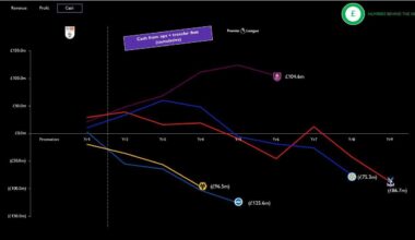 Analysis showing how much cash different clubs made/lost following promotion to the Prem