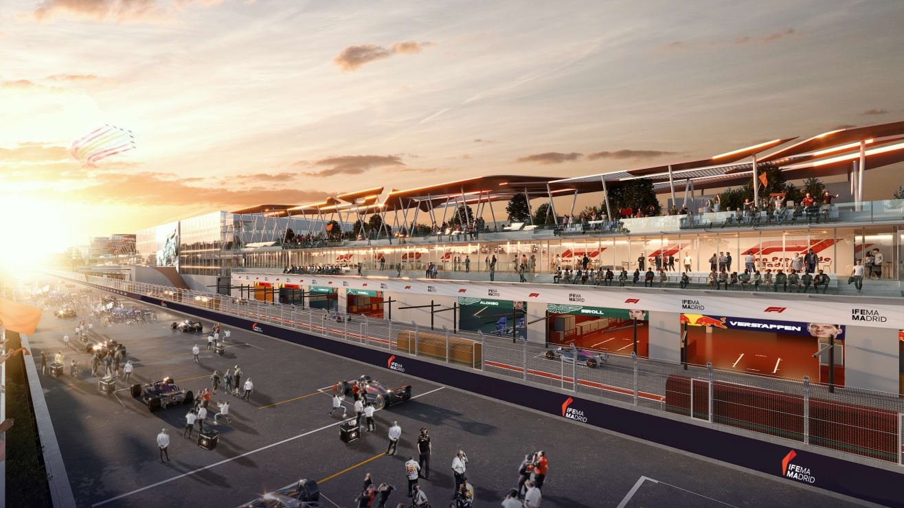 Madrid will host Formula 1 GP from 2026 for a 10 year contract. The track will be around Real Madrid’s Florentino Perez Sports City in Valdebebas. Event is estimated to generate 450M a year for the city.