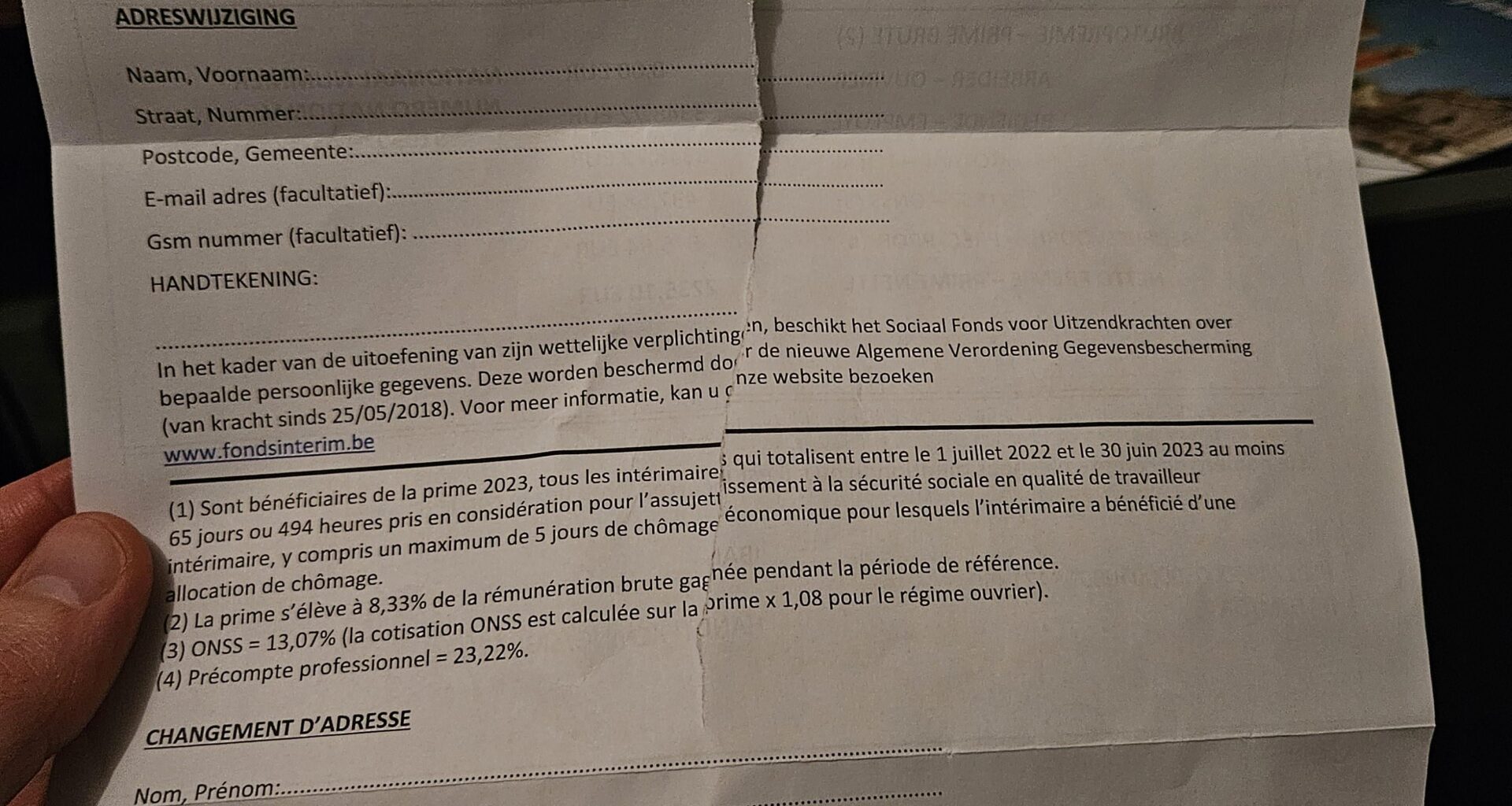 I accidentally torn my document for end year premium. What now?