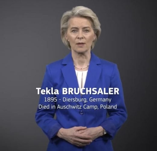 Błąd w filmie z Ursulą von der Leyen. Auschwitz błędnie przypisane Polsce