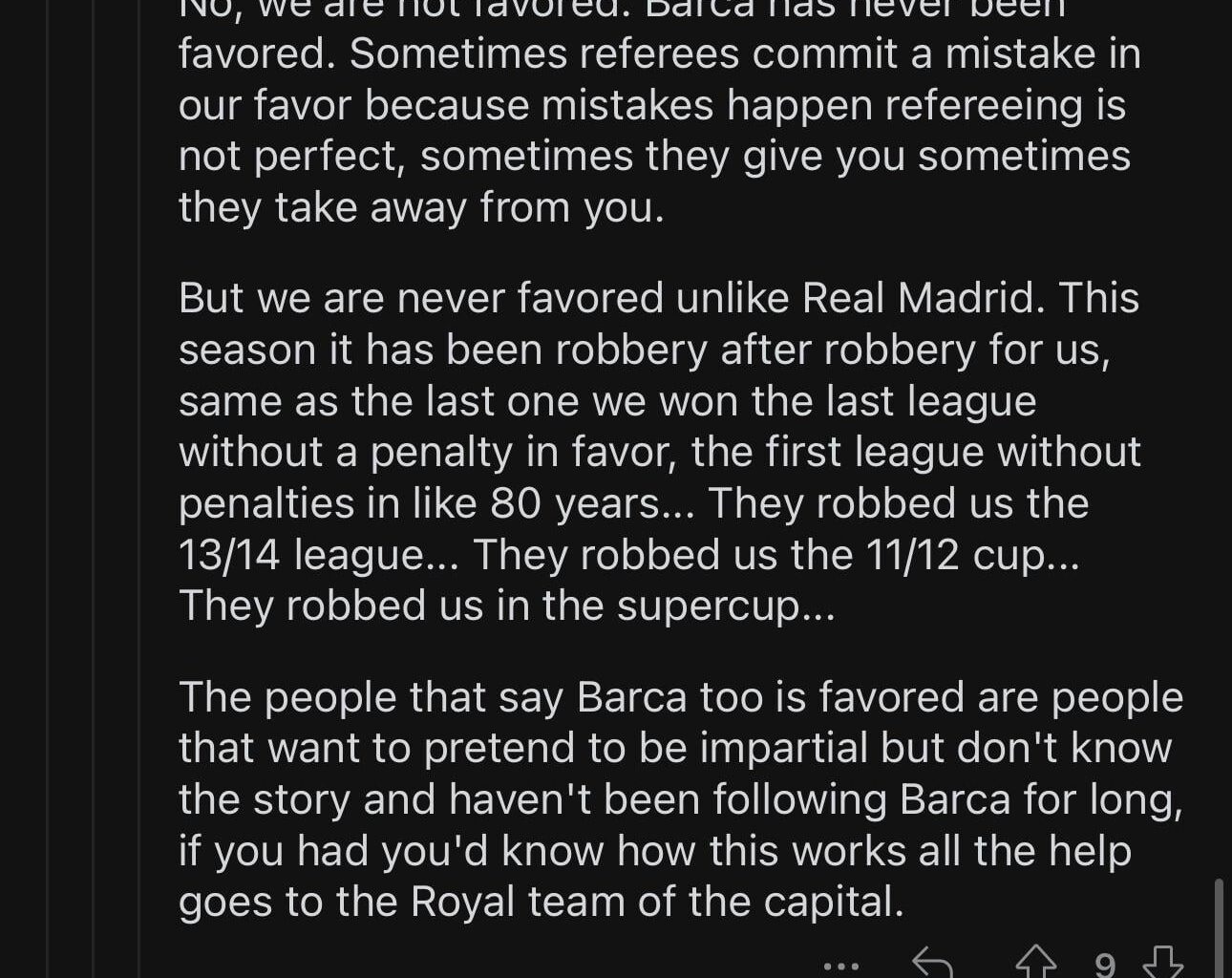 Barca fan talking about the referee 💀💀