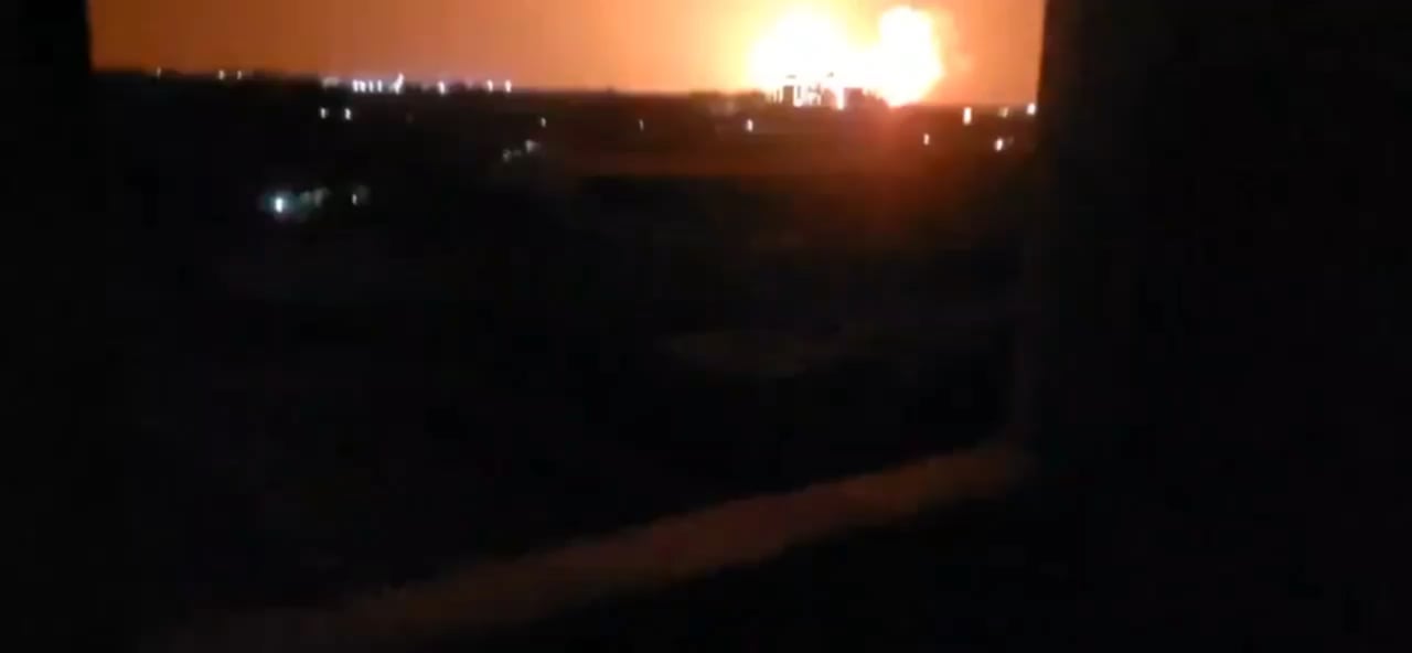 Airstrikes on what seems to be a building in Yemen