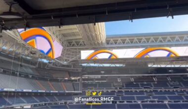 New 360 OLED screen being tested at Bernabeu