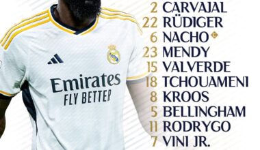 Starting XI against Almeria