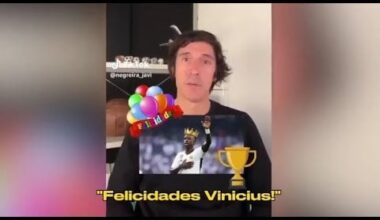 "Felicidades Vinicius!" Negreira's son criticizes Vinicius' goal