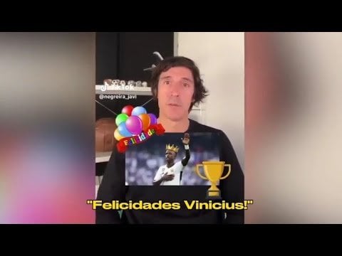 "Felicidades Vinicius!" Negreira's son criticizes Vinicius' goal