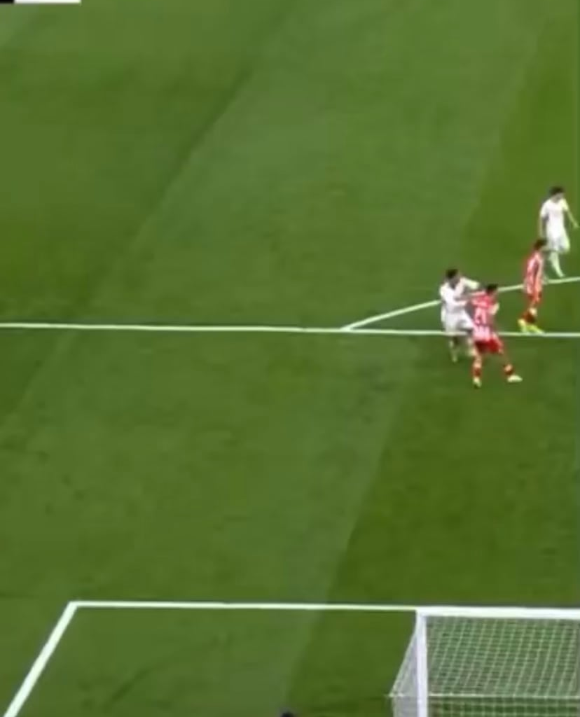 Another angle on Almeria’s handball that leaded to a penalty showing Rudiger’s alleged “foul” on defender.