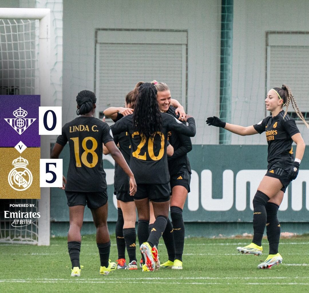 Real Betis Féminas 0-5 Real Madrid Femenino | 4' Athenea, 44' Toletti (p), 71' Linda Caicedo, 80' Caroline Møller, 81' Freja Olofsson | Copa de la Reina Round of 16