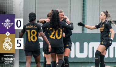 Real Betis Féminas 0-5 Real Madrid Femenino | 4' Athenea, 44' Toletti (p), 71' Linda Caicedo, 80' Caroline Møller, 81' Freja Olofsson | Copa de la Reina Round of 16