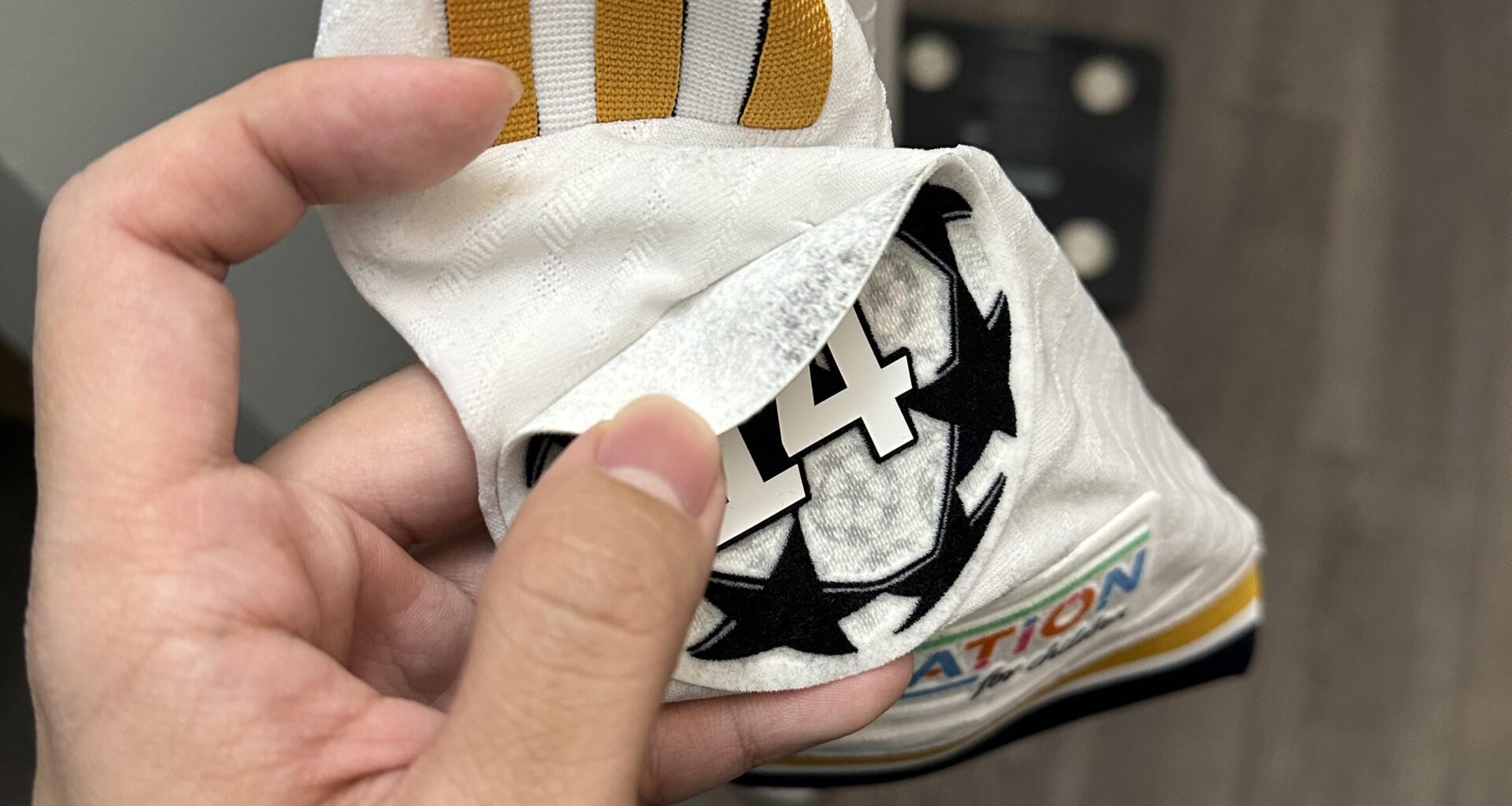 Just got my jersey and patch is peeling off