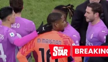 AC Milan game suspended as Mike Maignan walks off pitch after racist chanting