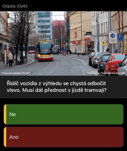 Otázka do autoškoly