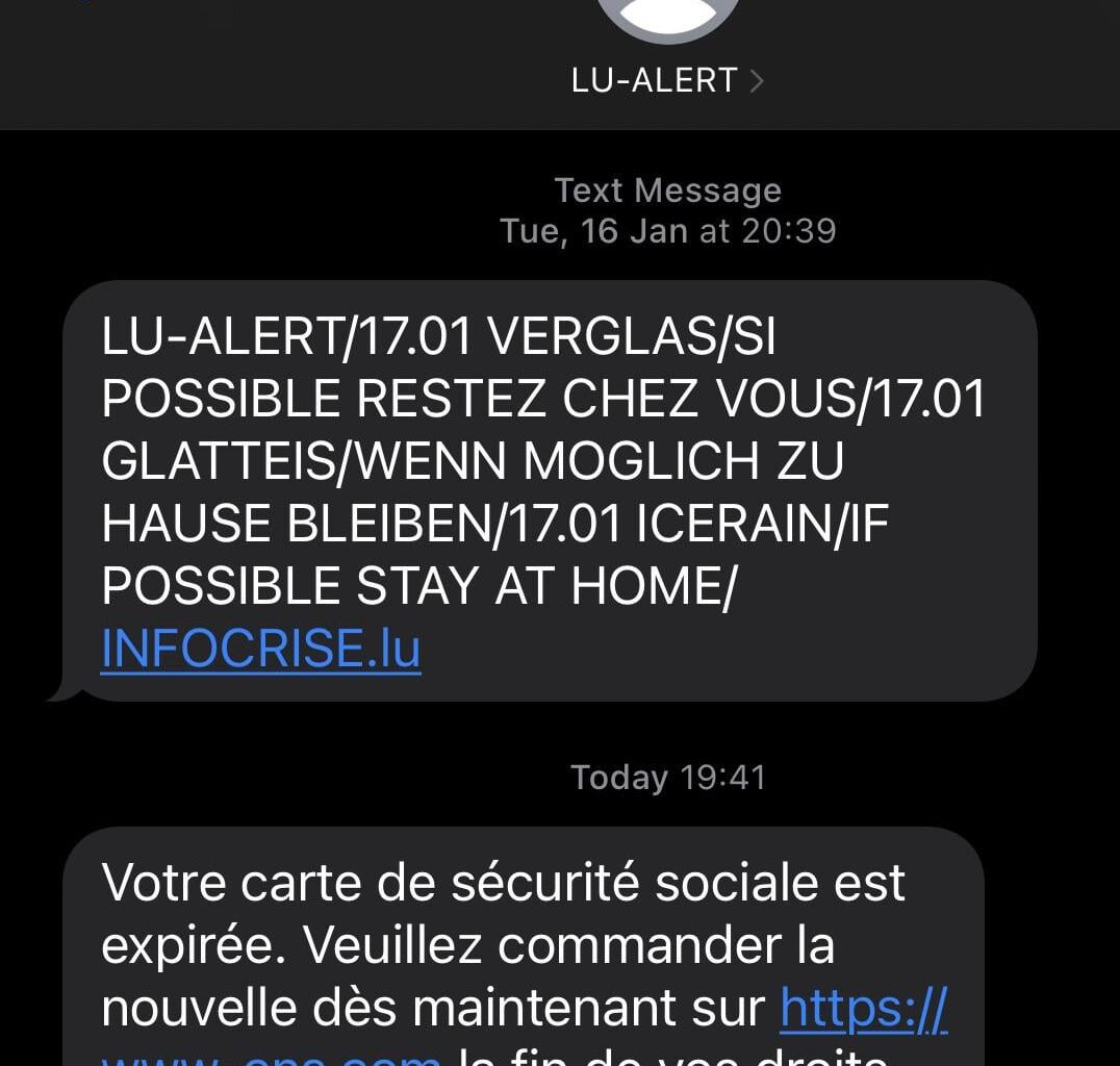 Fake LU-ALERT message?