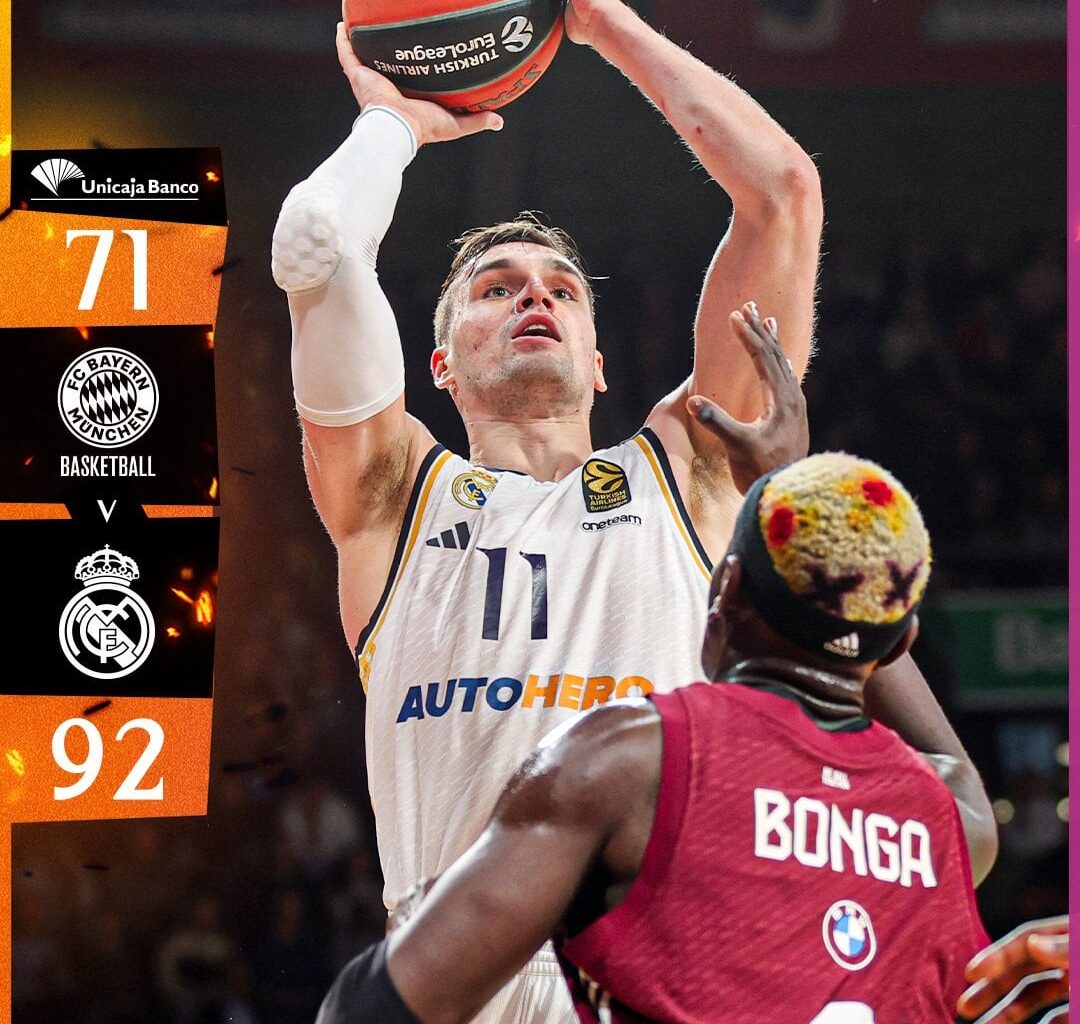 [Basket] Win against Bayern Munich 71-92 in Chus Mateo's 100th win as Real Madrid coach. Sergio Llull has now the most appearances with 1047.