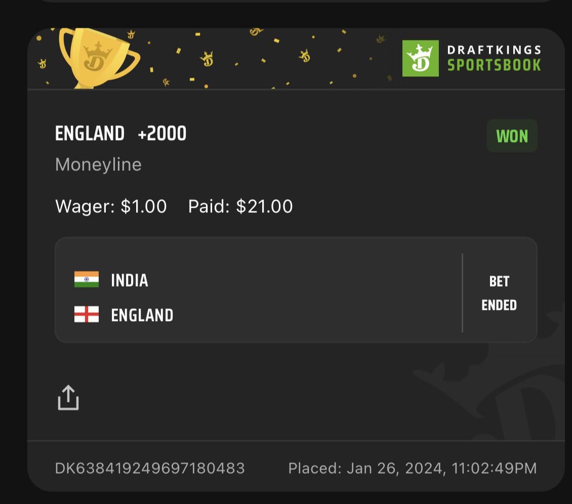 That’s why you bet England FTW! #England #cricket