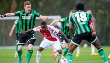 Ajax (reserves) lose 3-0 to Hannover 96 during a friendly match.