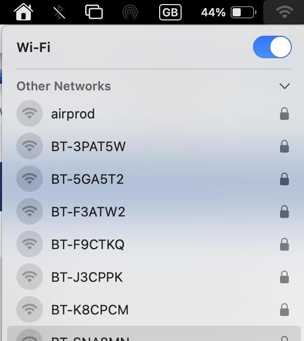 Switched on the WiFi in Carrickfergus today…