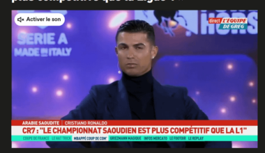 Cristiano Ronaldo : « La Saudi Pro League est plus compétitive que la Ligue 1 » [L’Équipe]