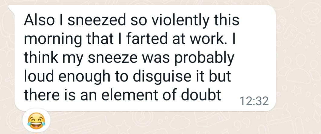 I may have just received my favourite ever WhatsApp from my Wife. Had to share it