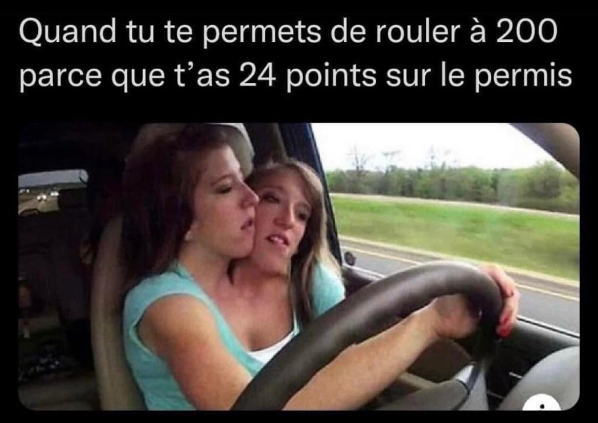 4g dans le sang, elles peuvent avoir une suspension de permis et toujours avoir le droit de conduire 🧠🧠