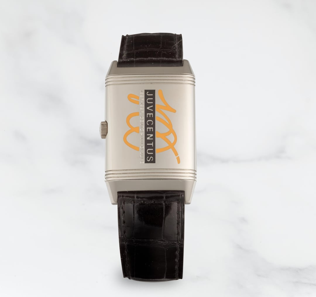 Probably the coolest piece of Juventus merch of all time. 100 year anniversary JLC Reverso watch (limited edition of 100) made in 1997 for players, club staff and owners. Right in the middle of the amazing 1995-1999 Juve run of form