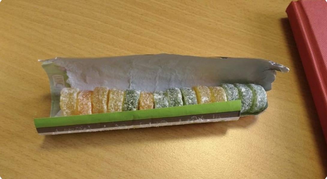 Is this the worst packet of fruit pastels ever?!