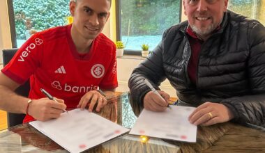 Borré mit Internacional Trikot bei Vertragsunterzeichnung. Werder Bremen unter Druck?