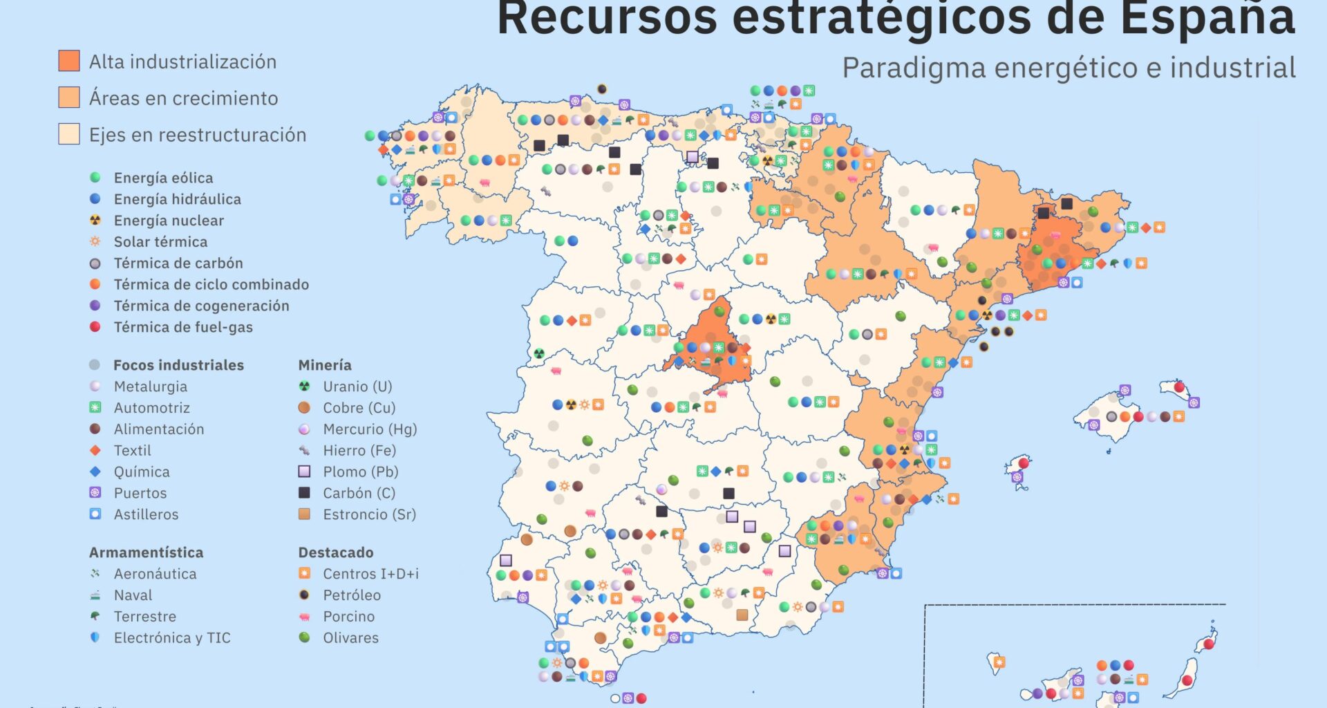 Mapa de Recursos Estratégicos de España 🇪🇦