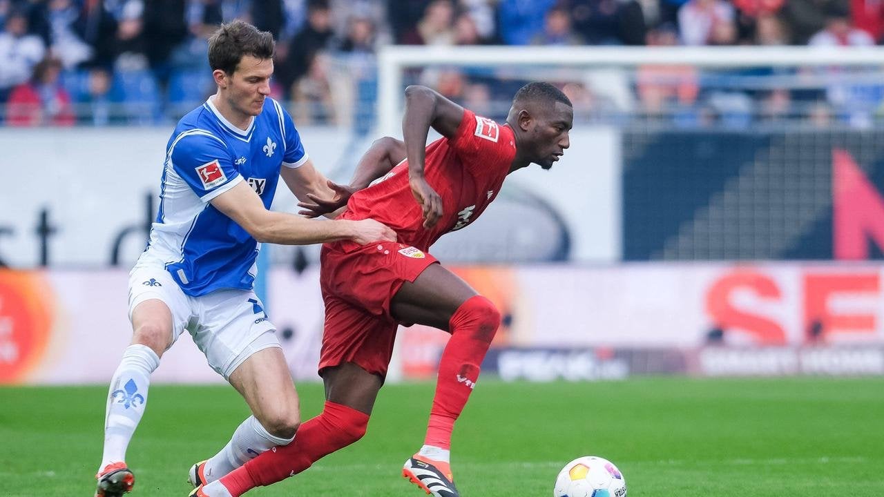 Guirassy-Tor in Darmstadt: Stuttgart bringt Sieg in Unterzahl nach Hause