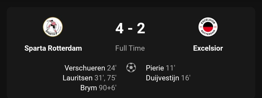 Sparta wins derby in second half