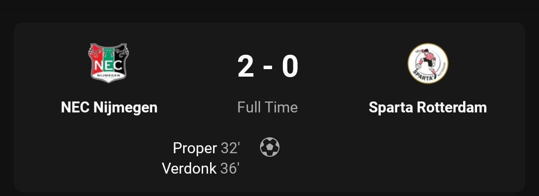 Birthday boy Proper scores but leaves pitch injured, NEC wins at home.