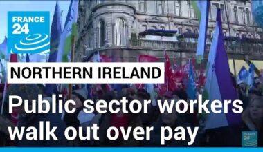 Public sector workers hold massive strike over pay in Northern Ireland • FRANCE 24 English