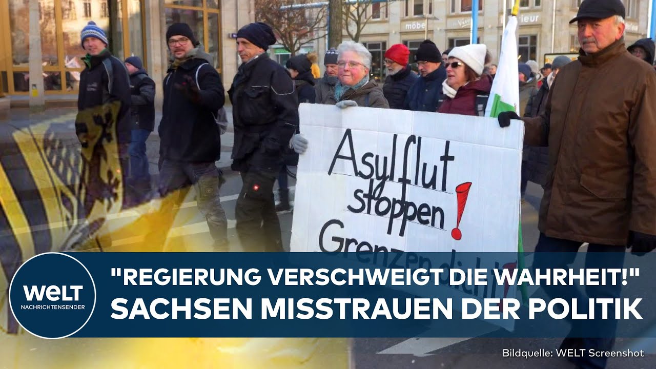 DEUTSCHLAND: "Regierung verschweigt die Wahrheit! Überfremdung!" Sachsen misstrauen der Politik