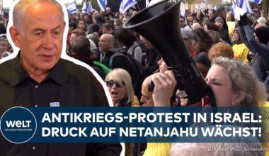 KRIEG IN GAZA: Druck auf Benjamin Netanjahu wächst! Antikriegsprotest in Israel