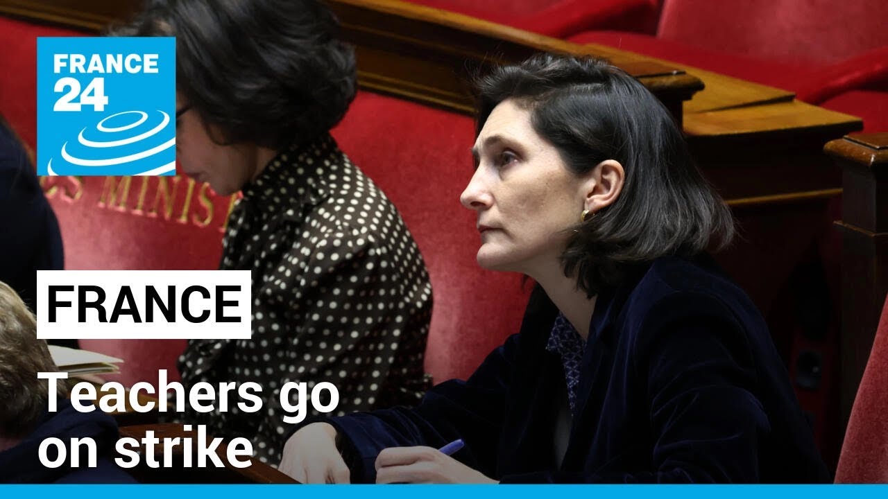 France's teachers go on strike, piling pressure on embattled education minister • FRANCE 24