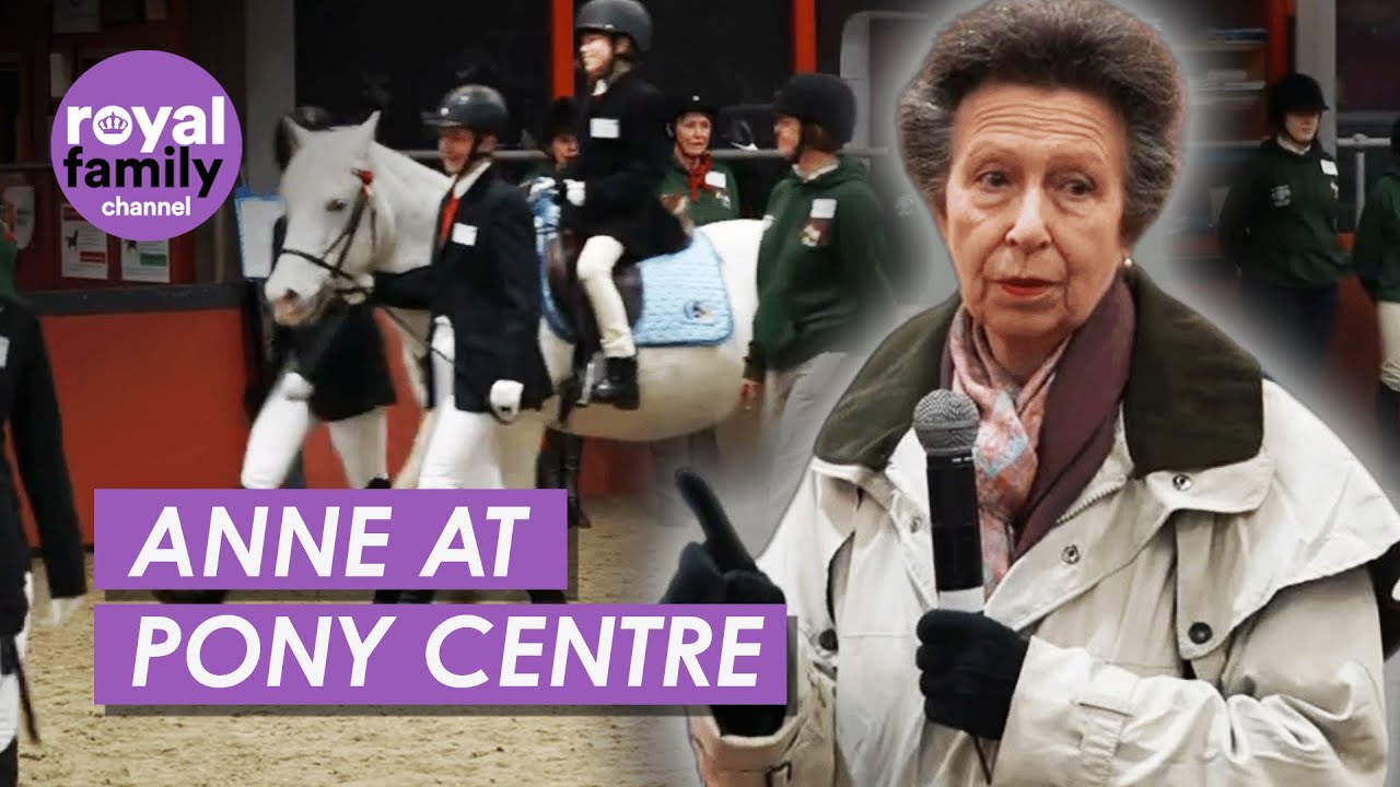Princess Anne Joins Martin Clunes at Pony Centre