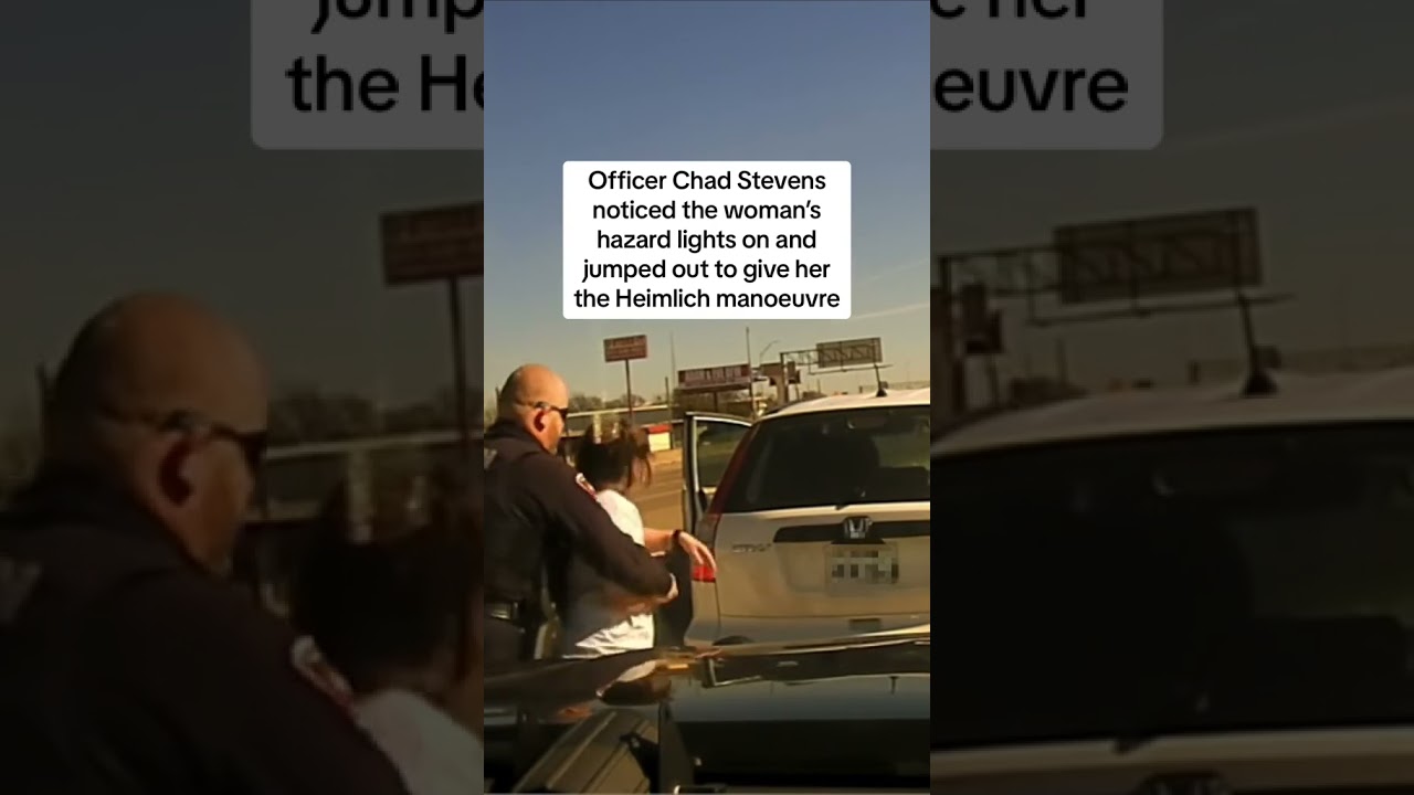 Officer saves choking driver