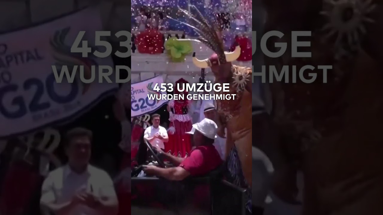 KARNEVAL IN RIO: Berühmte Umzüge im Sambodrom starten | WELT #Short
