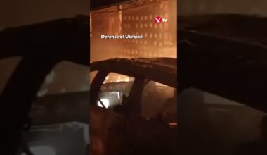 Deadly drone strike set houses on fire in Kharkiv #shorts