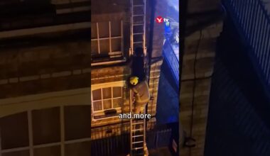 Man rescued from burning flat after e-bike catches fire #shorts
