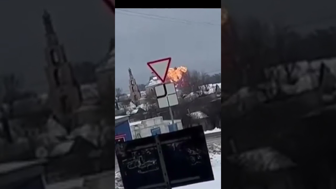 Russian military transport plane crashes