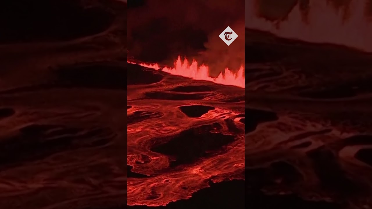 Iceland volcano spews fountains of lava in second eruption this year