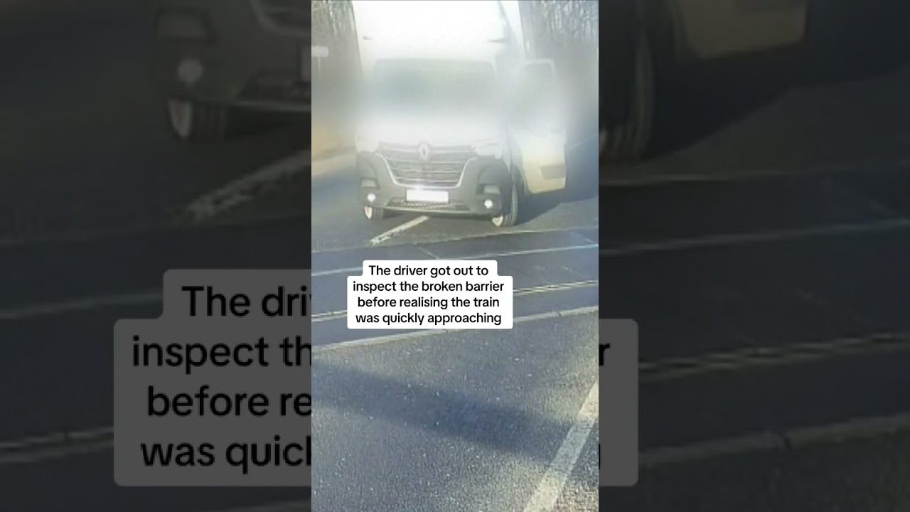 Near miss between train and truck
